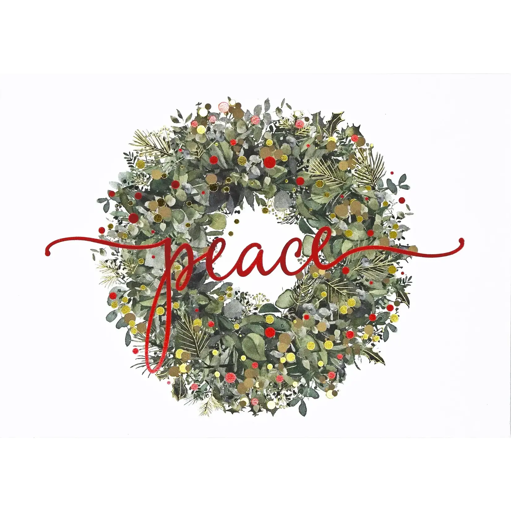 Peter Pauper Press Wreath of Peace Deluxe Boxed Holiday Cards