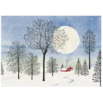 Peter Pauper Press Moonlit Cottage Deluxe Boxed Holiday Cards