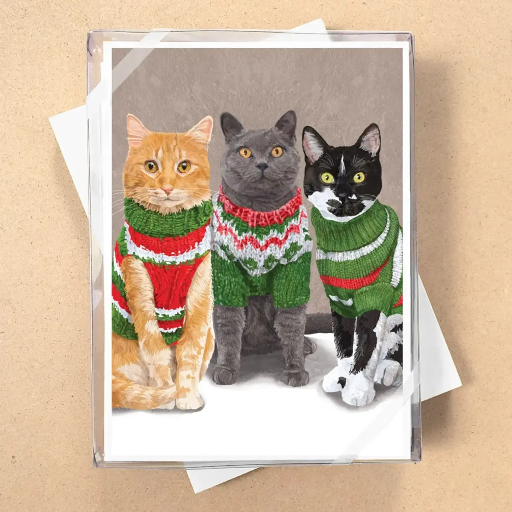 Cats in Sweaters Boxed Holiday Cards