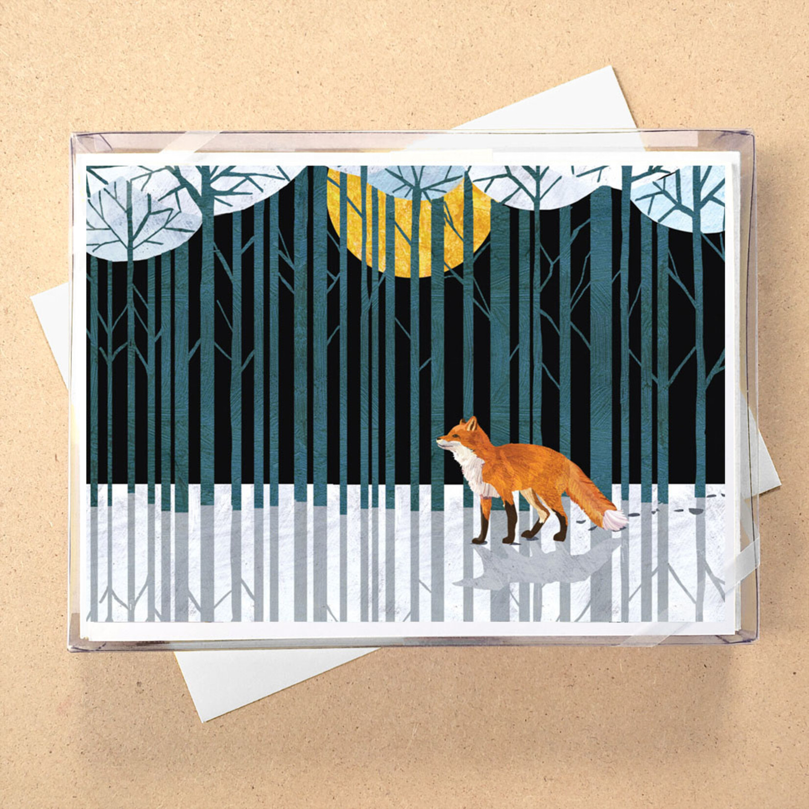 Fox in Enchanted Forest Boxed Holiday Card