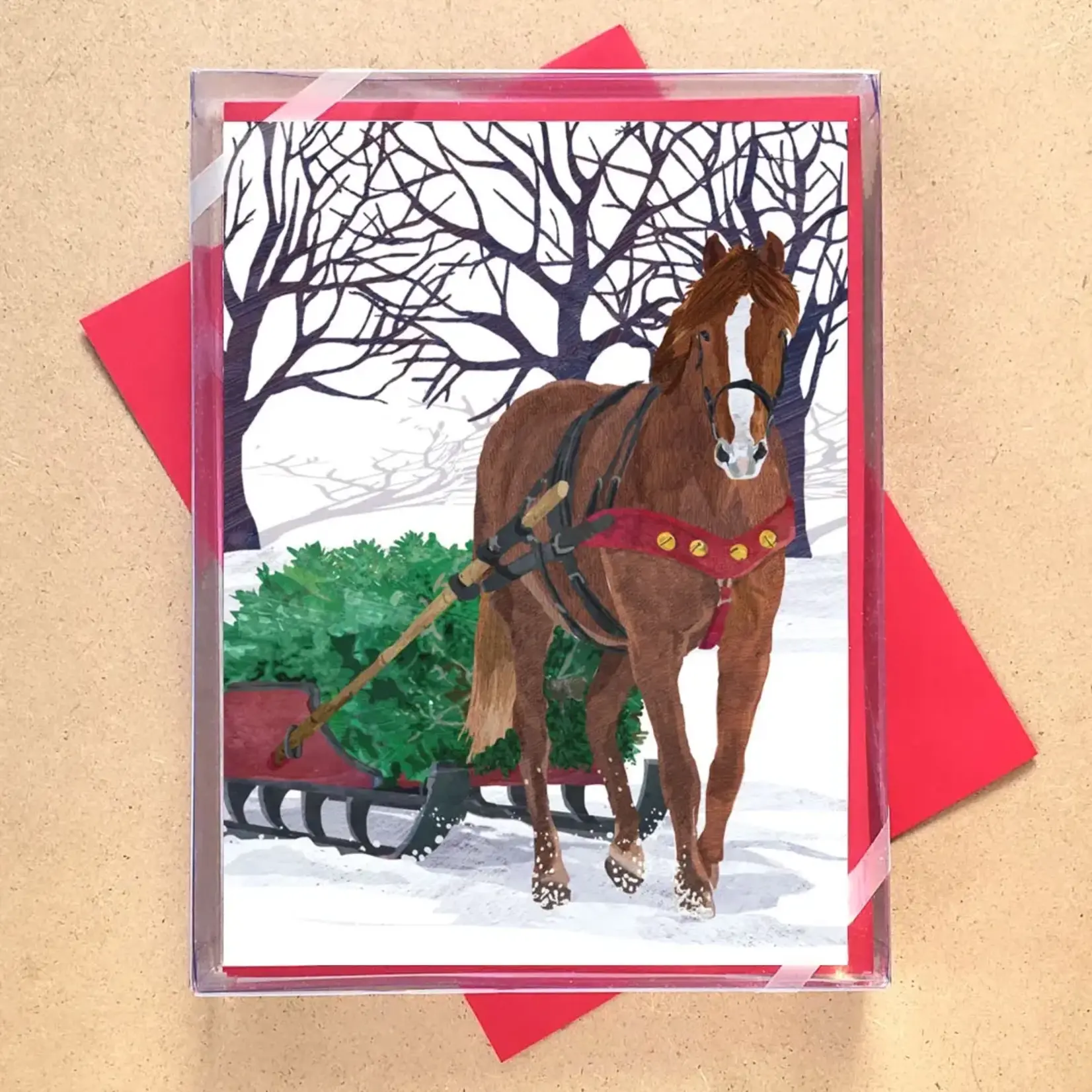 Horse Sleigh Boxed Holiday Cards