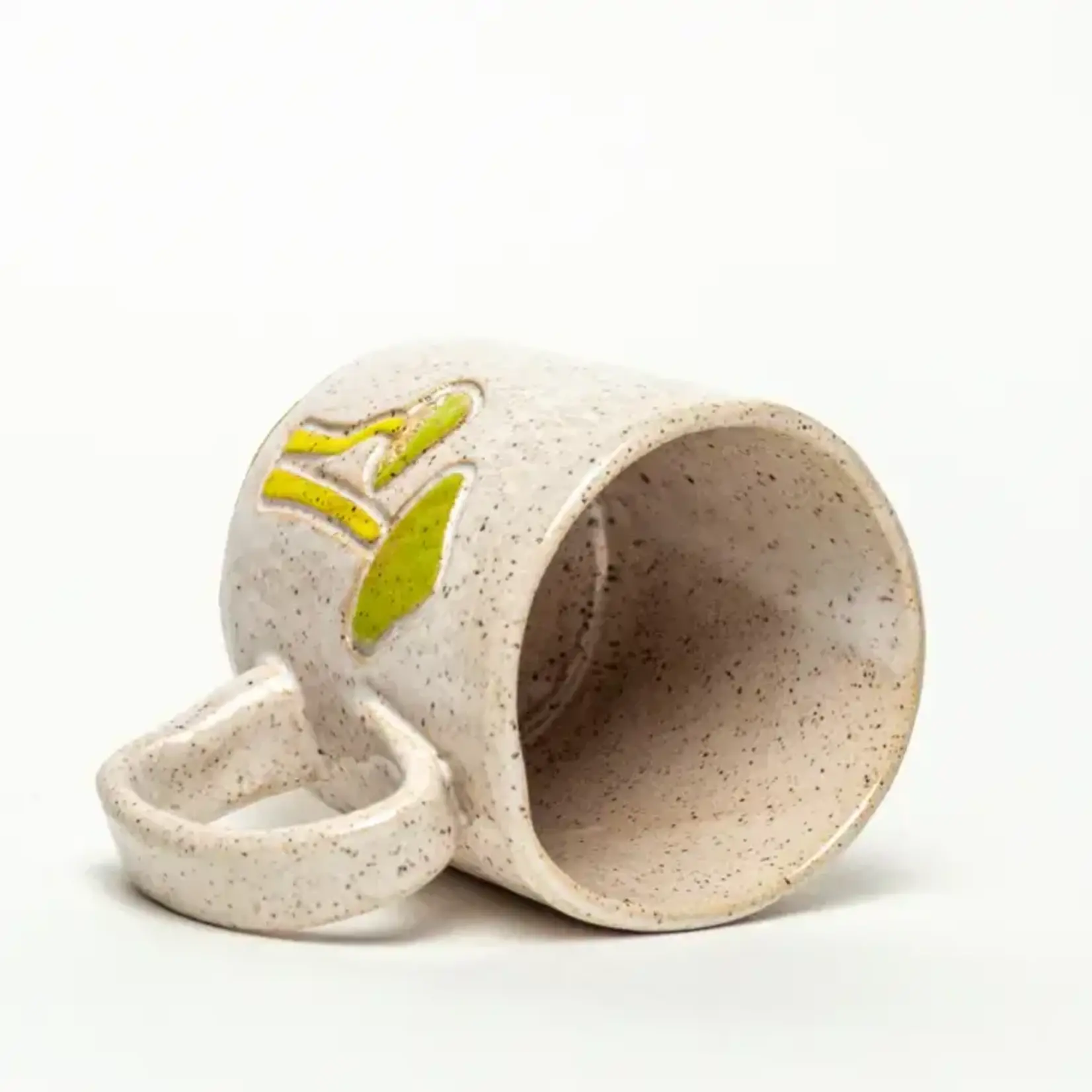 Parrot Mushroom Design Handmade in Ohio, Ceramic 10oz Mug