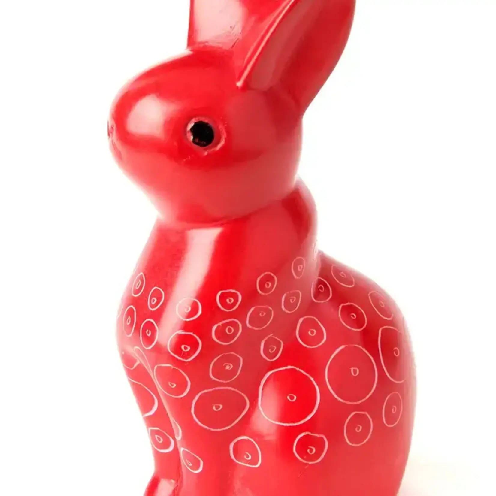 Red Soapstone Baby Bunny