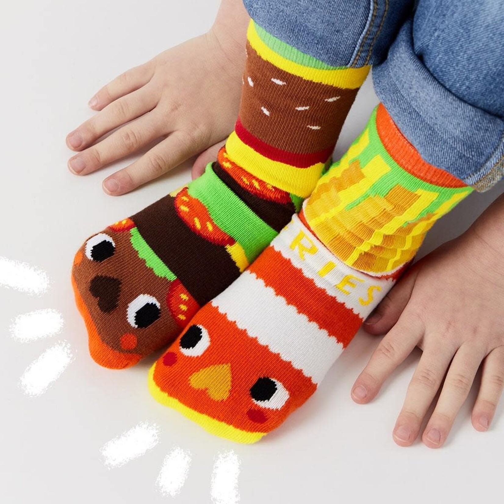 Pals Socks - Burger & Fries, Ages 9-12