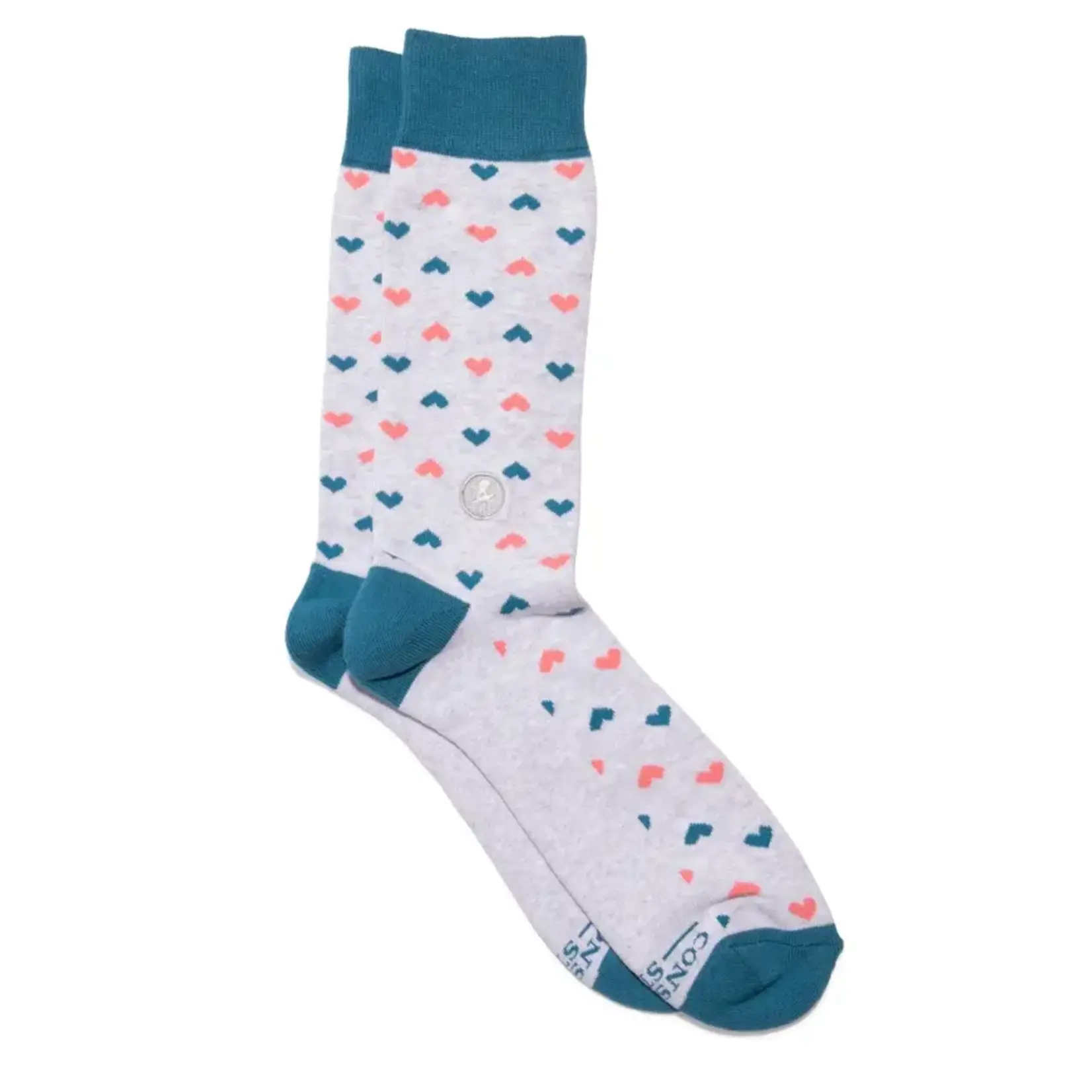 Socks That Find a Cure (Gray Hearts) | Medium