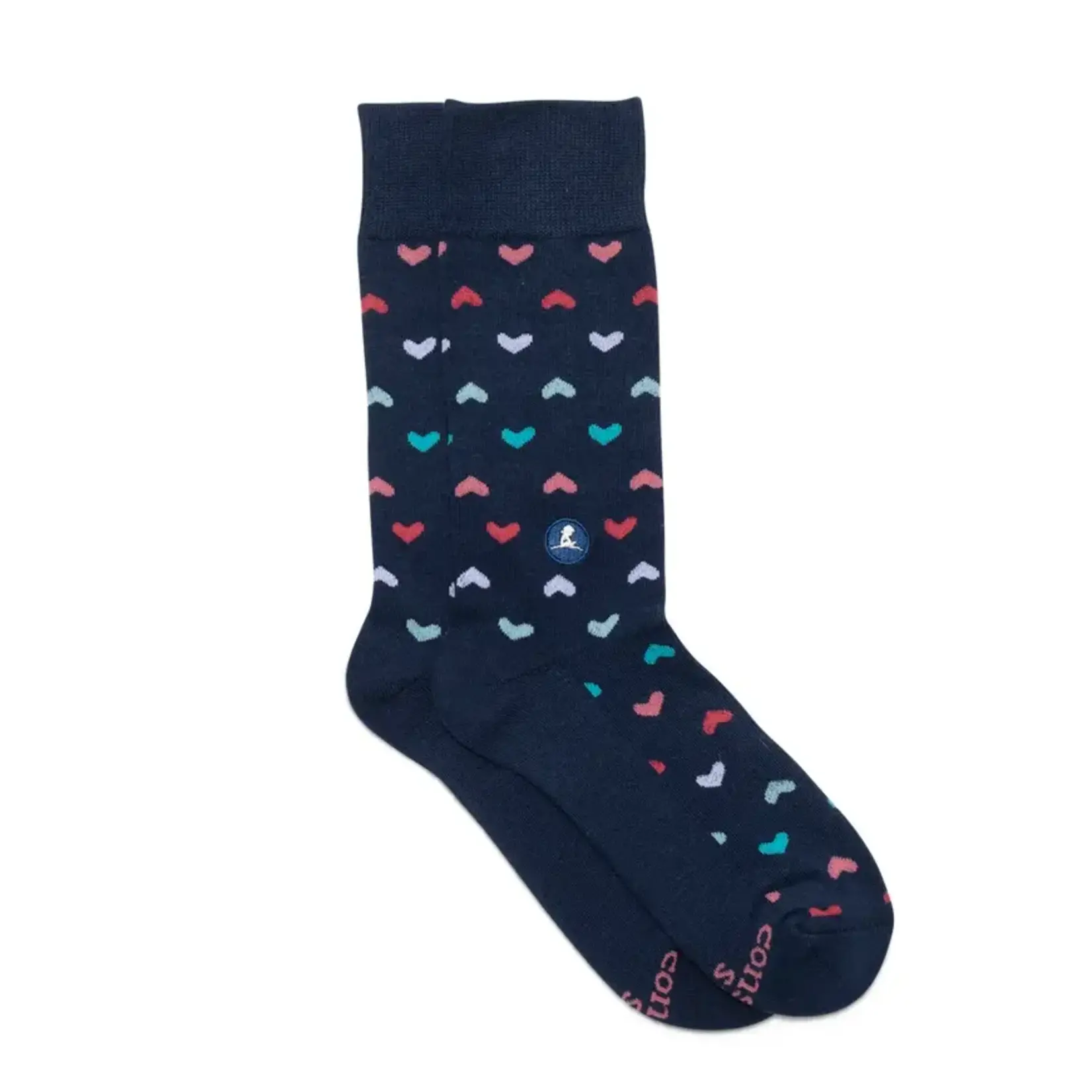 Socks That Find a Cure (Navy Hearts) | Medium