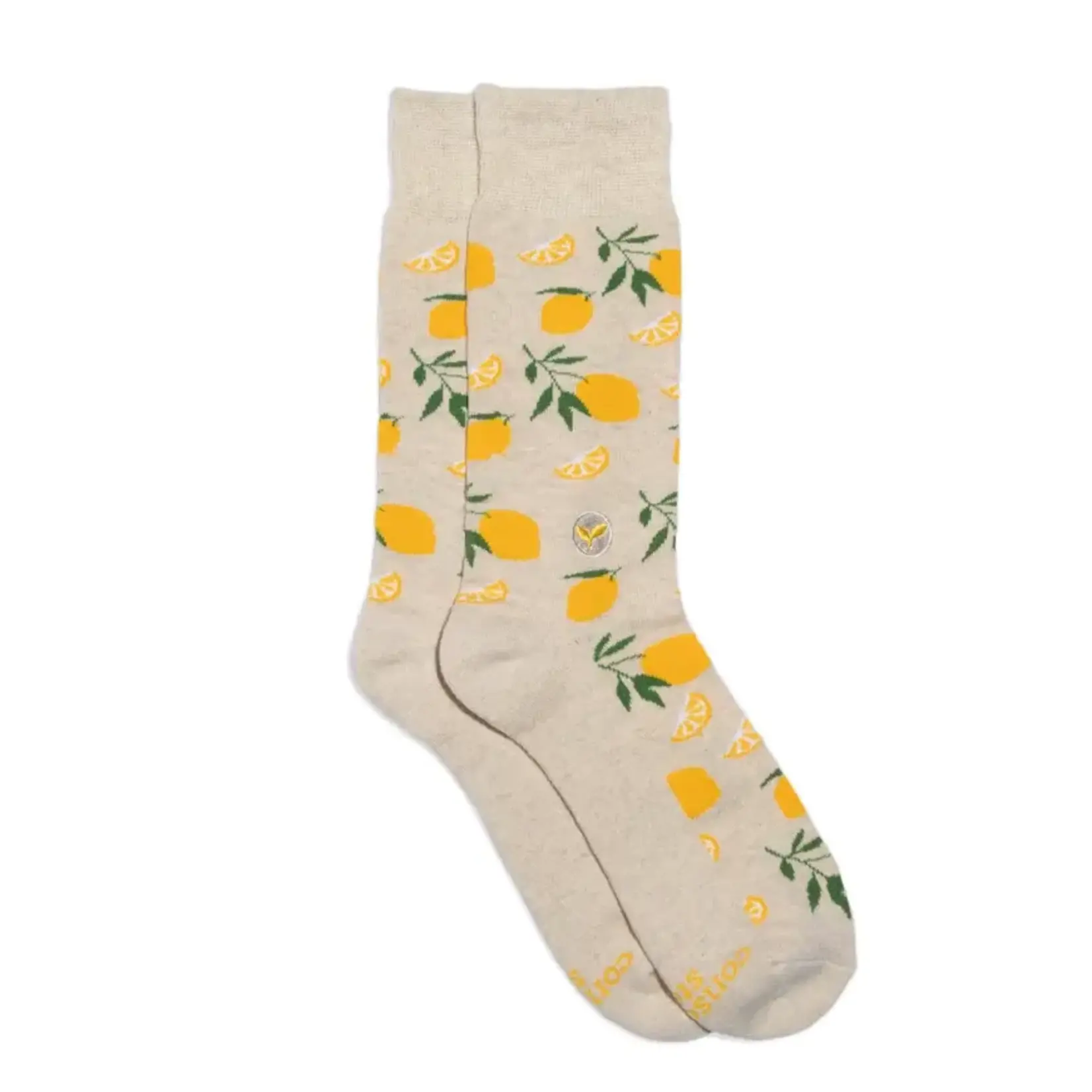 Socks that Plant Trees (Beige Lemons) | Small