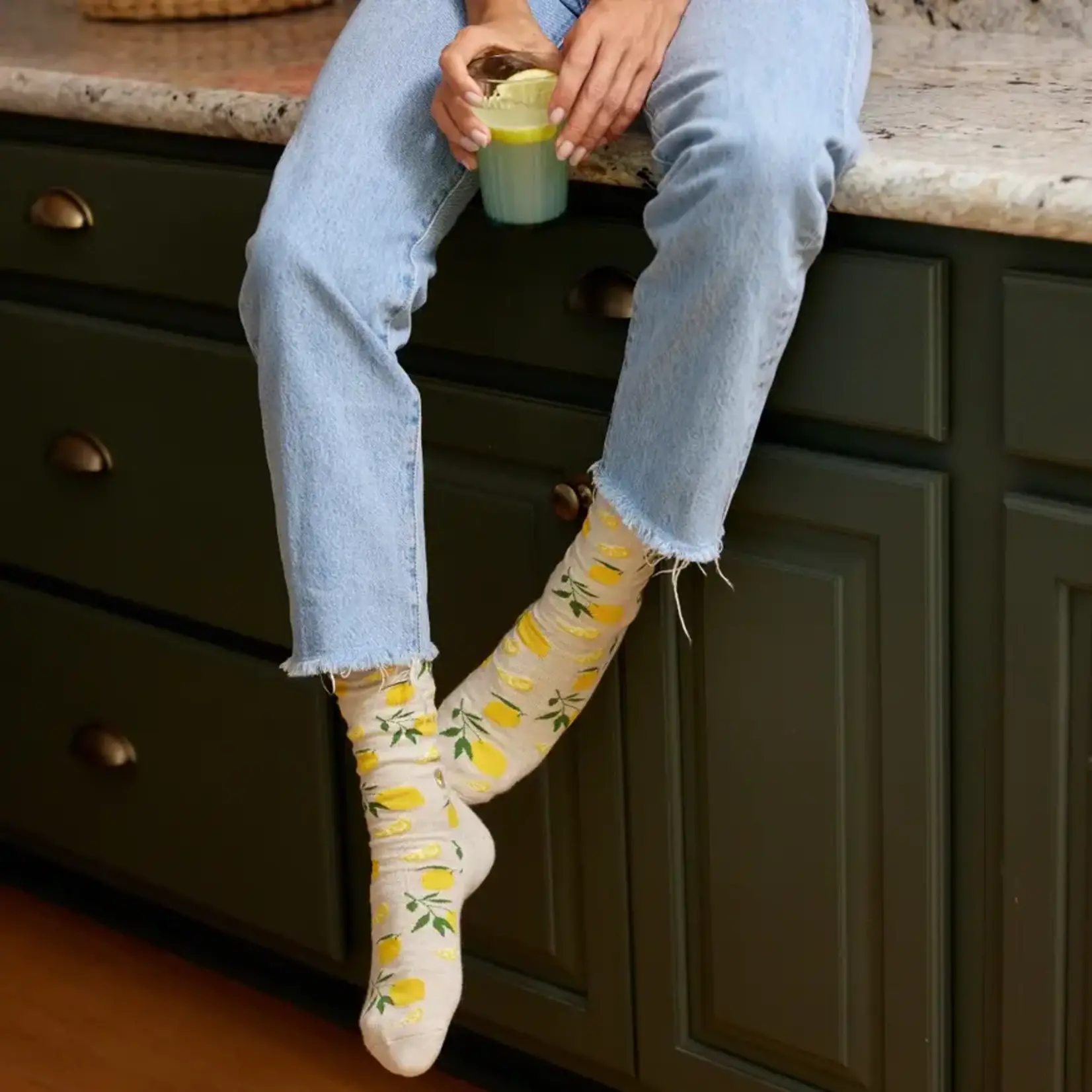 Socks that Plant Trees (Beige Lemons) | Small