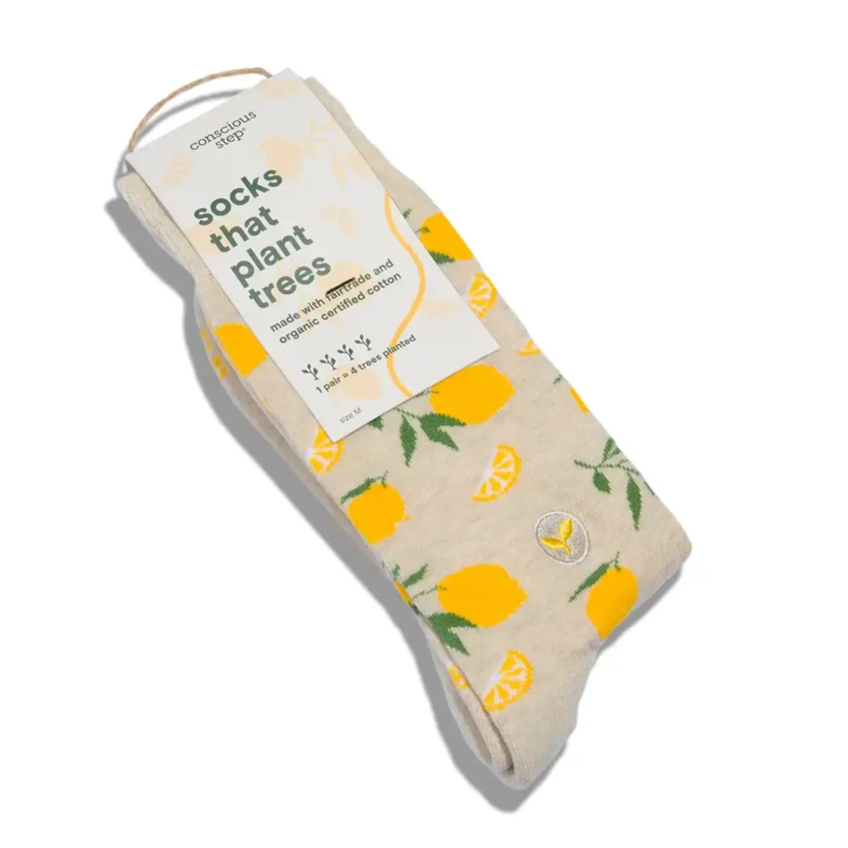 Socks that Plant Trees (Beige Lemons) | Small