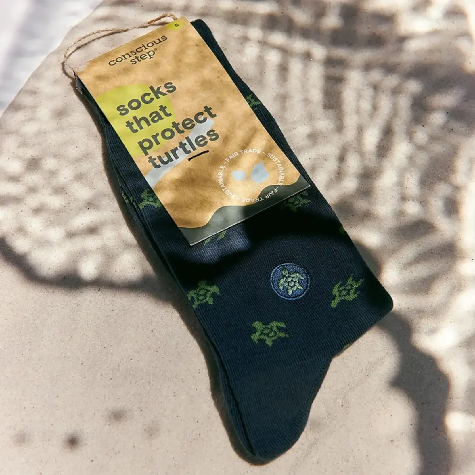 Socks that Protect Turtles (Navy Turtles) | Medium