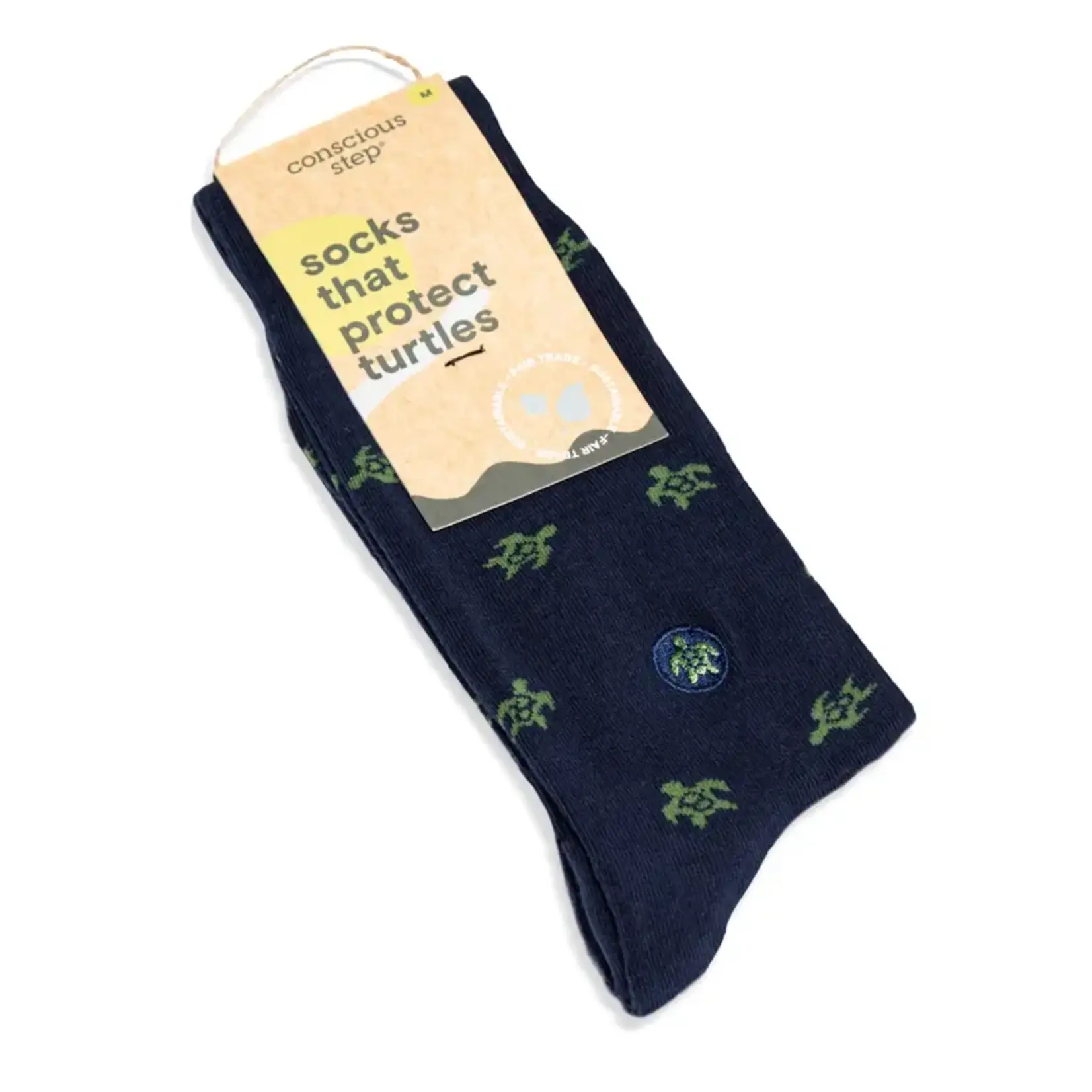 Socks that Protect Turtles (Navy Turtles) | Medium