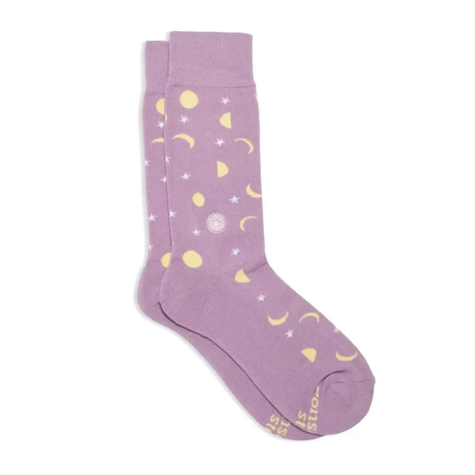 Socks that Support Mental Health (Purple Moons) | Small