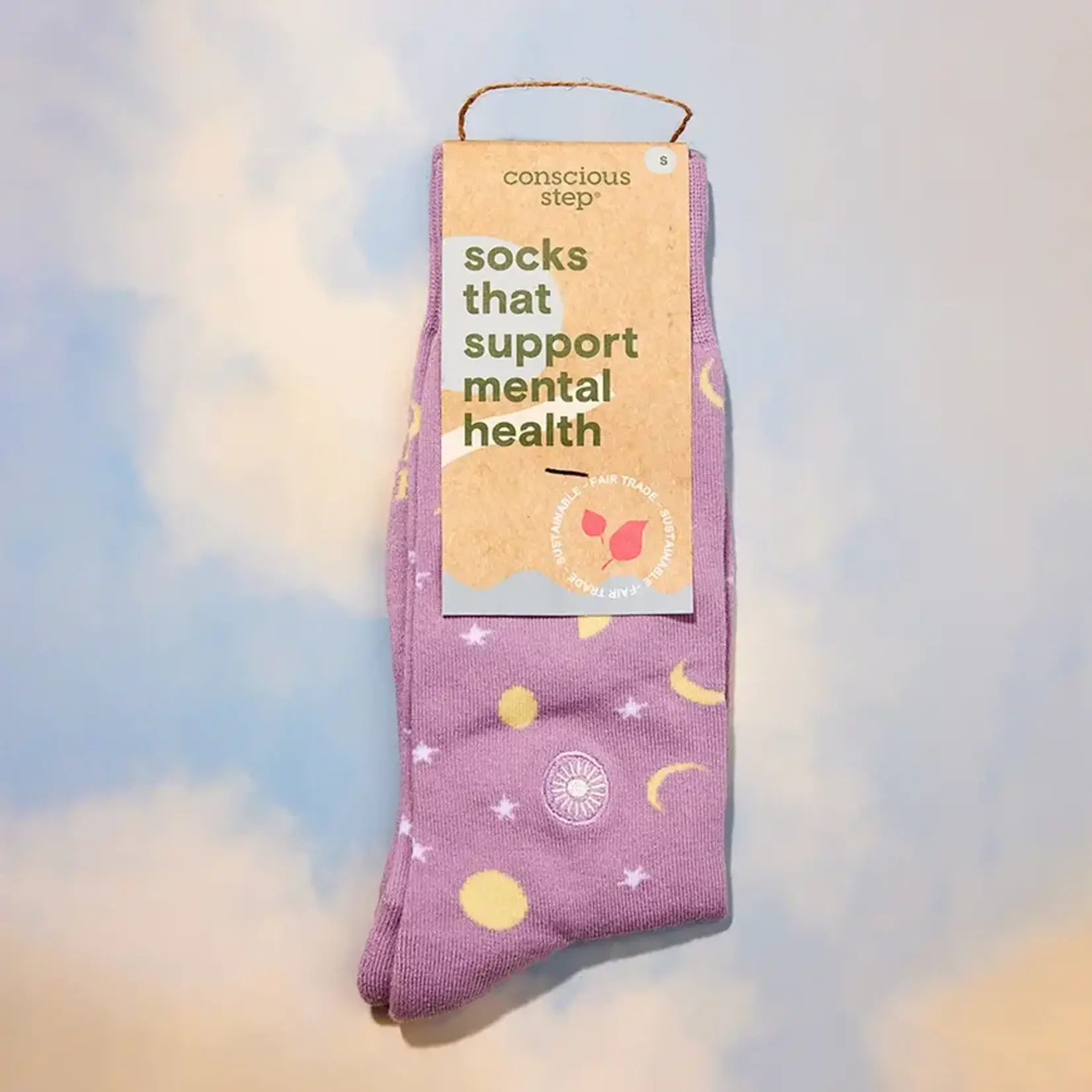 Socks that Support Mental Health (Purple Moons) | Small