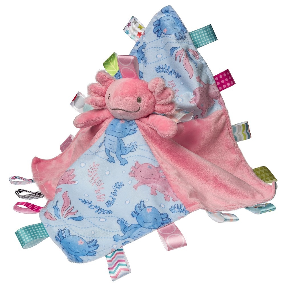 Taggies Lizzy Axolotl Character Blanket – 13×13″ - Maxima Gift and