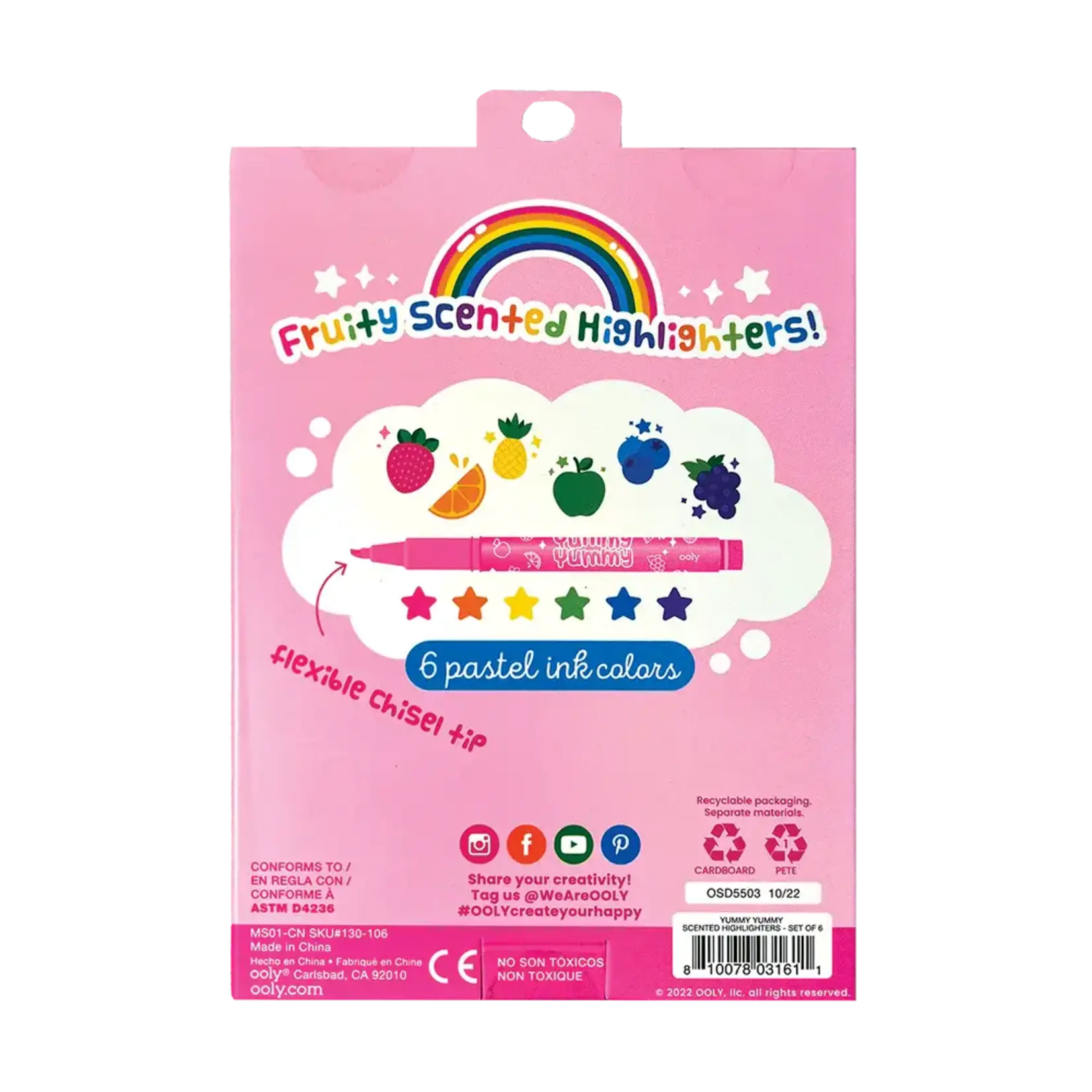 OOLY Yummy Yummy Scented Highlighters - Set of 6