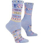 Blue Q Friend Power Crew Socks