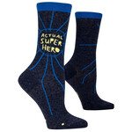 Blue Q Actual Superhero Crew Socks