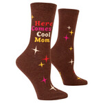 Blue Q Here Comes Cool Mom Crew Socks