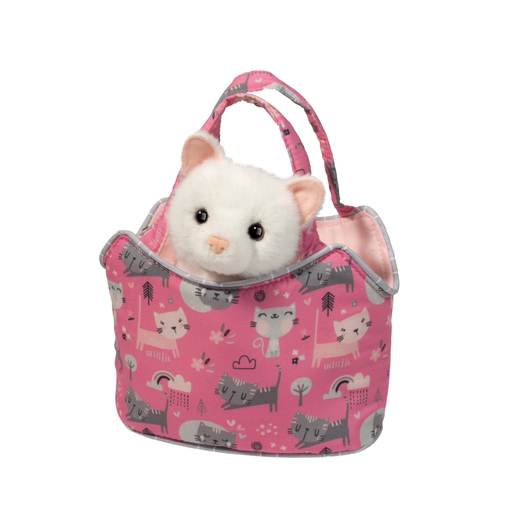 Douglas Toys Purr-Fect Sassy Sak with White Cat