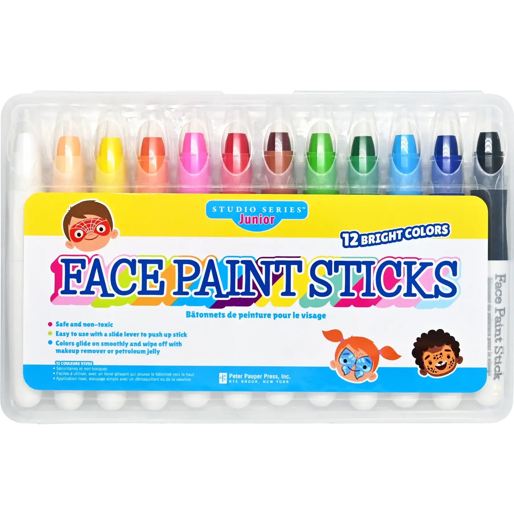 Peter Pauper Press Studio Series Junior Face Paint Sticks (Set of 12)