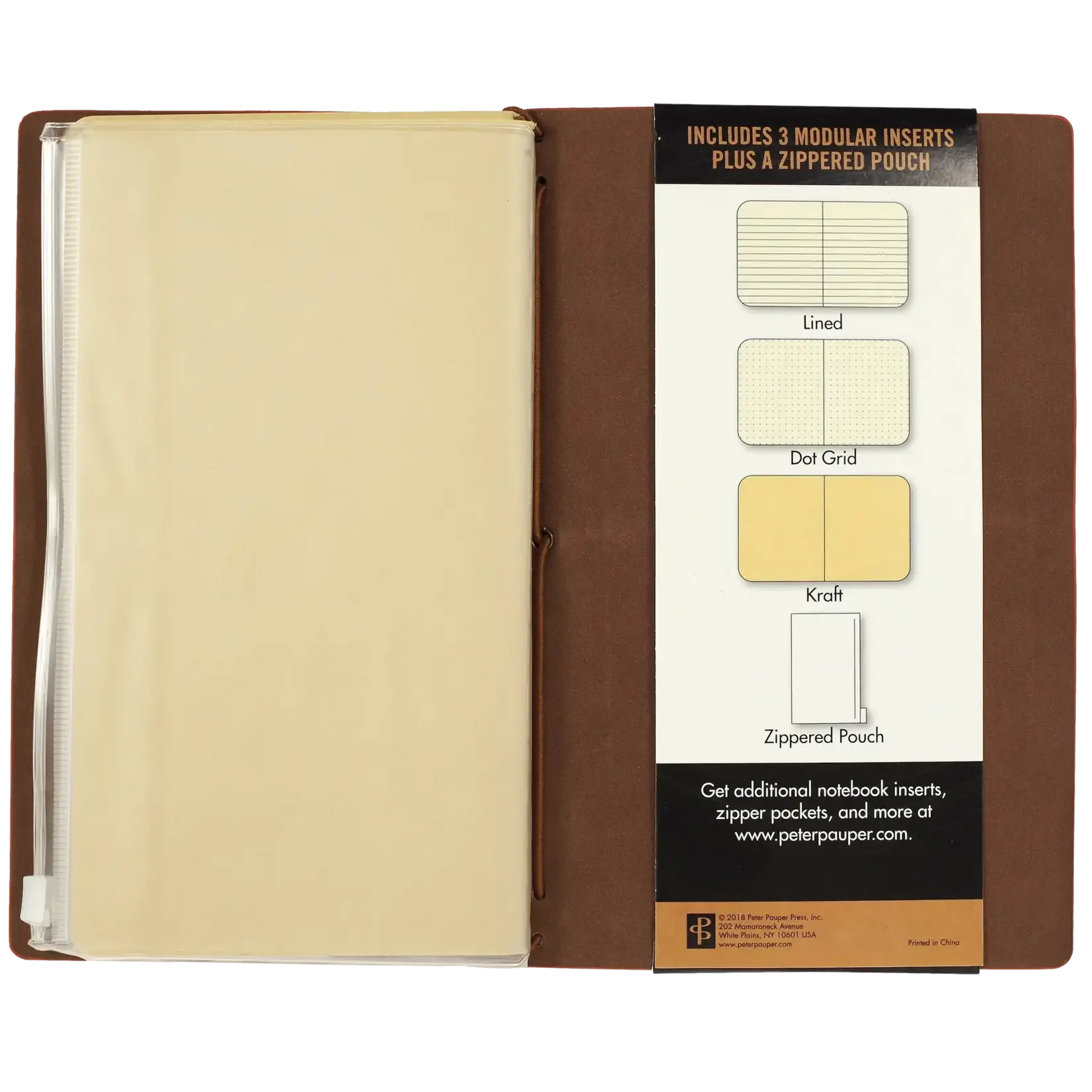 Peter Pauper Press Voyager Notebook - Nutmeg