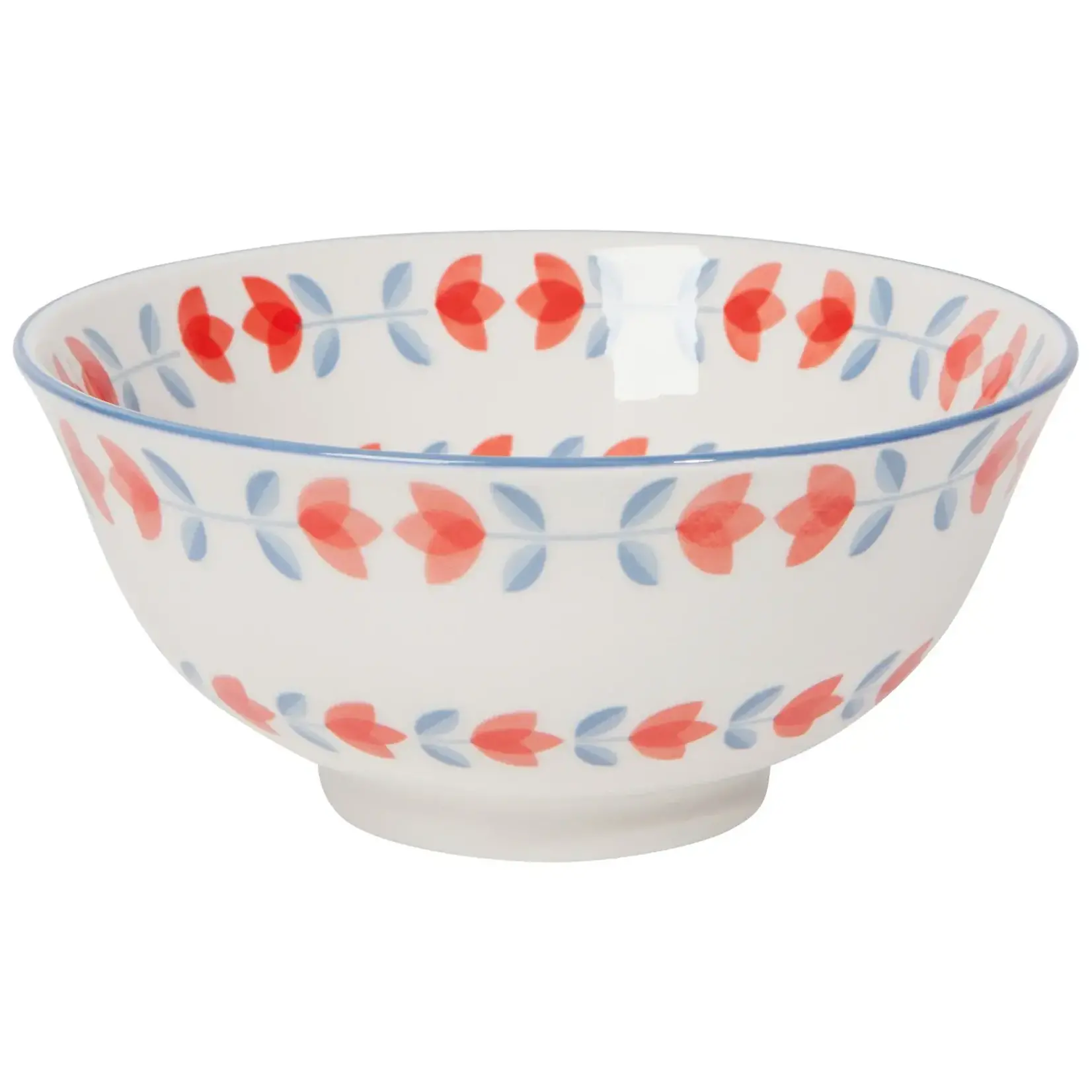 Red Tulip Stamped Bowl 4 inch
