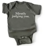 "Silently Judging You" Baby Onesie, 0-6 Months