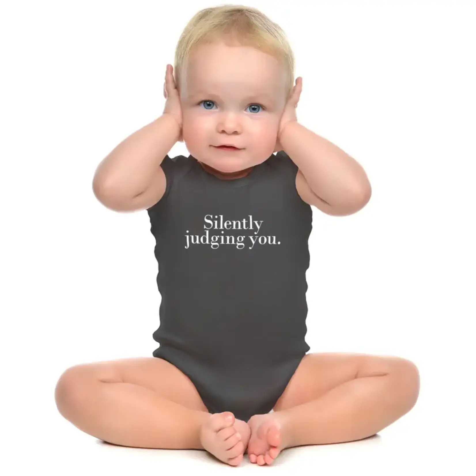 "Silently Judging You" Baby Onesie, 0-6 Months