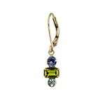 Multi-Colored Stacked Crystal Earring | V