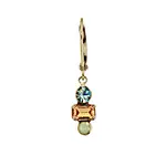 Multi-Colored Stacked Crystal Earring | L
