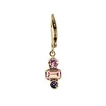 Multi-Colored Stacked Crystal Earring | F
