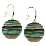Sterling Silver Waves Earrings | Blue