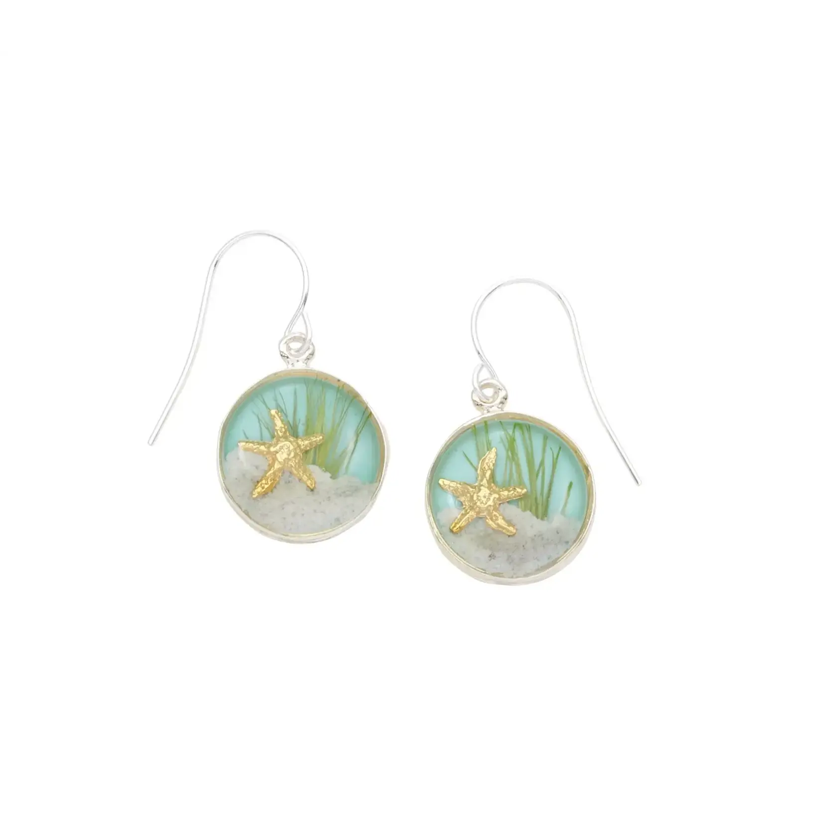 Sand Dune Silver Small Round Earrings