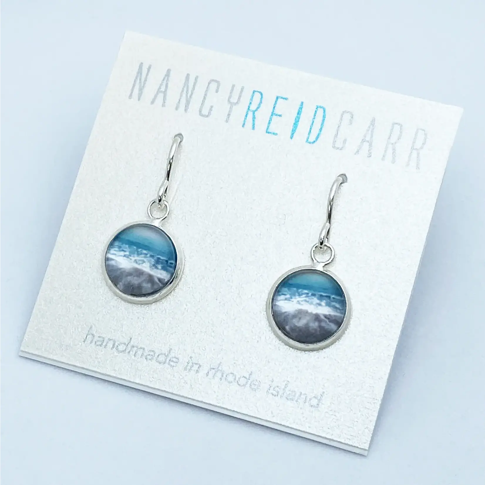 Water Earrings Drop - Aqua Sea 10mm