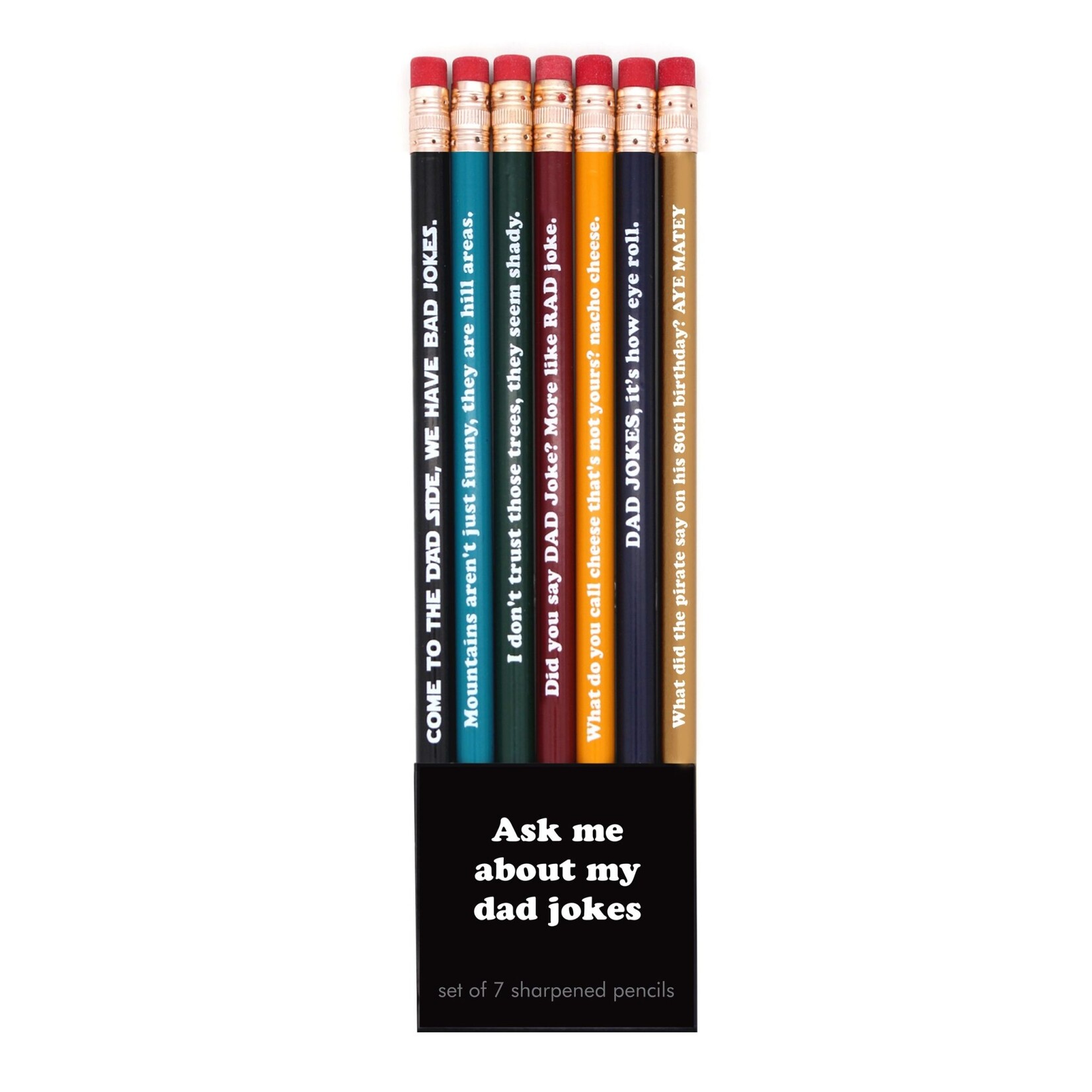 "Ask Me About My Dad Jokes" - Pencil Set of 7