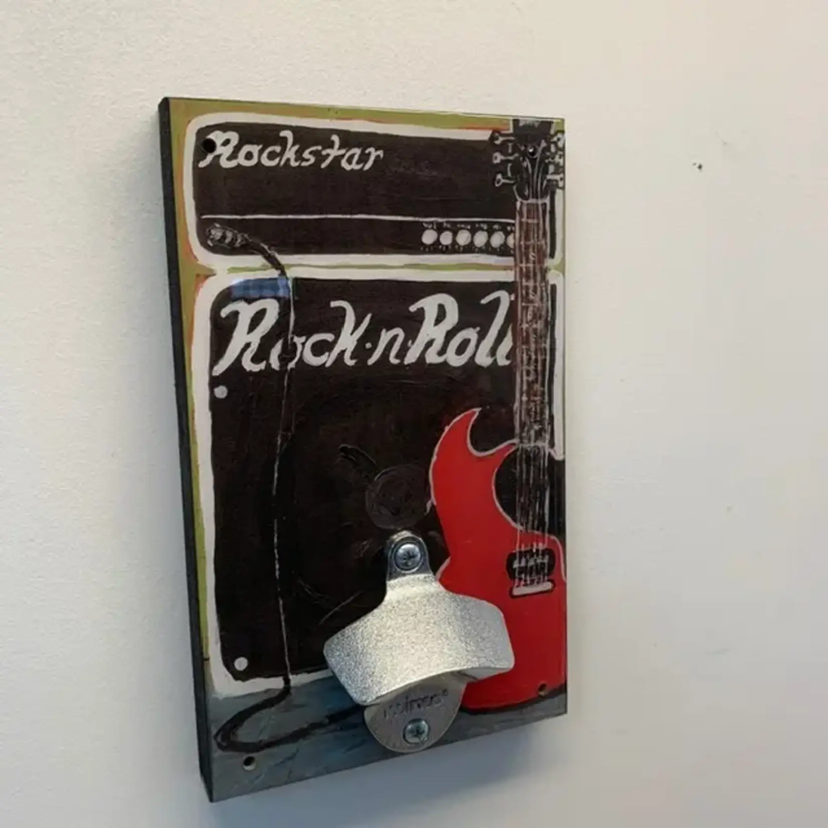 "Rock N Roll" Bottle Opener Wall Art