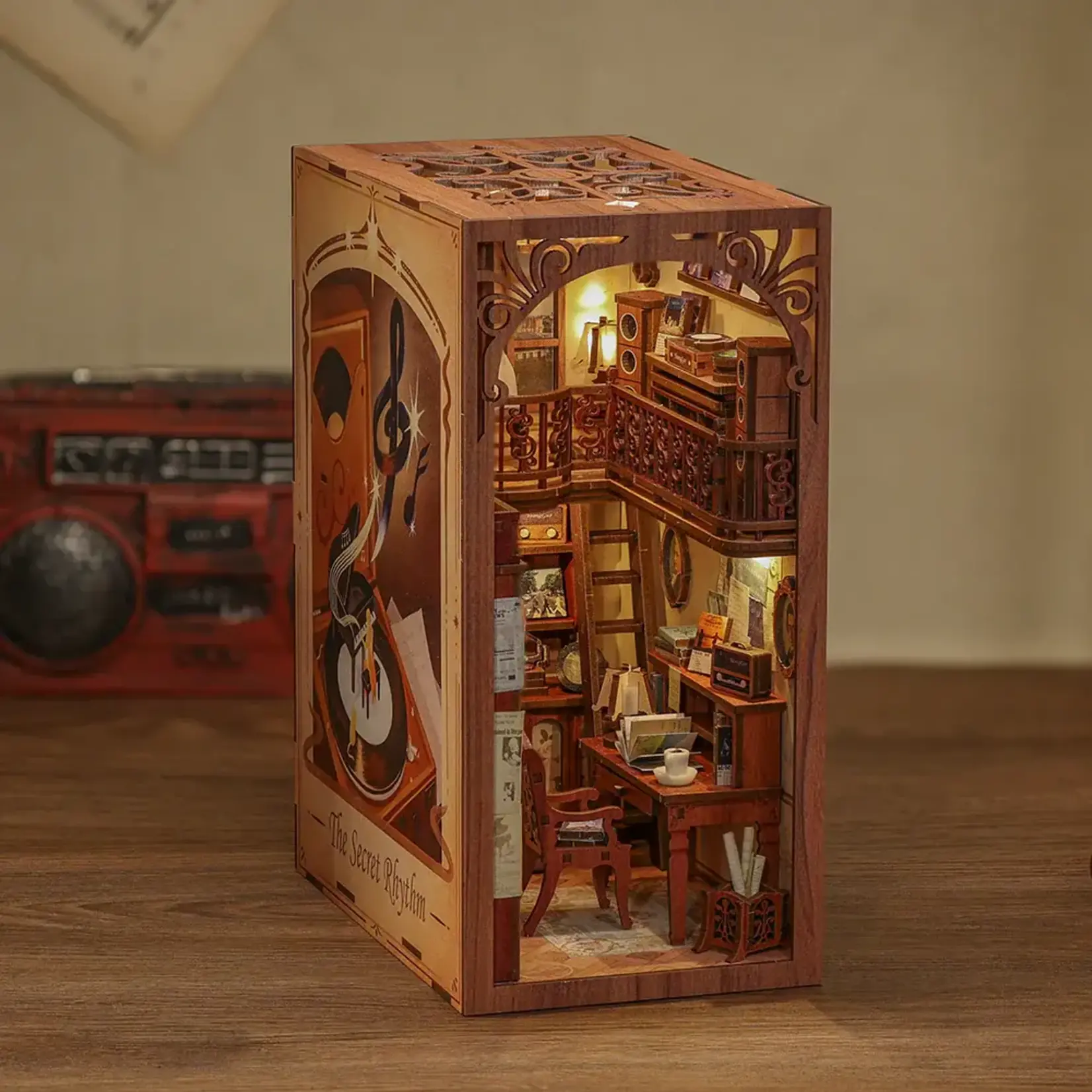 Hands Craft DIY Book Nook Kit: The Secret Rhythm with Dust Cover