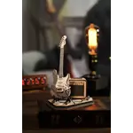 3D Laser Cut Wooden Puzzle: Electric Guitar