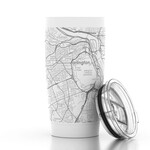 Arlington MA Map 20 oz Insulated Tumbler | Matte White