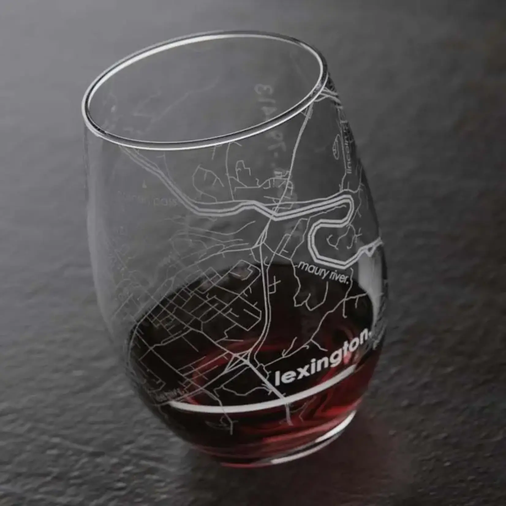 Lexington, MA Map - Stemless Wine or Tea Glass
