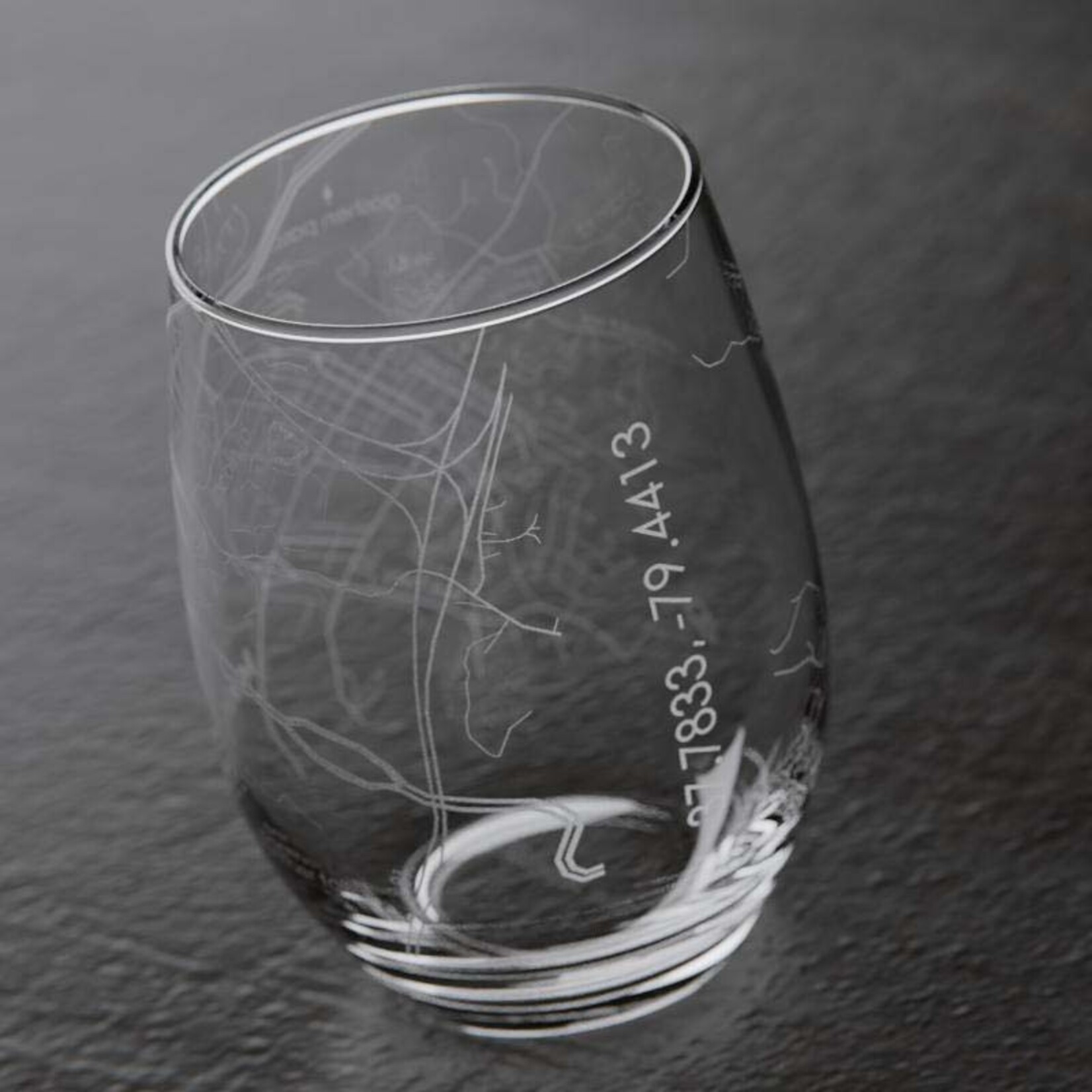 Lexington, MA Map - Stemless Wine or Tea Glass