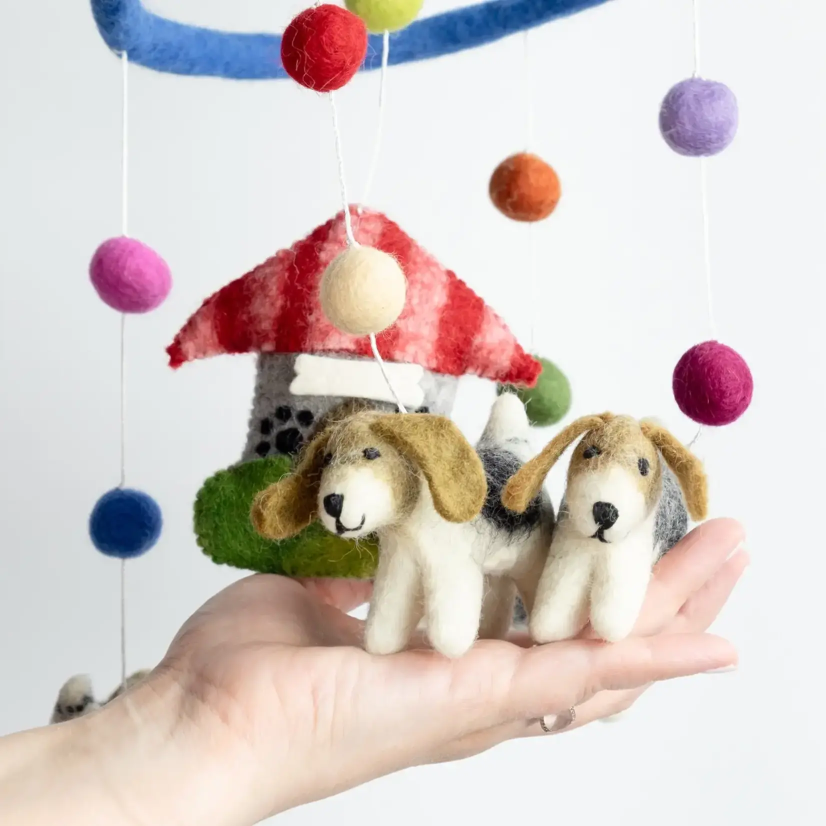 Felt Mobile - Dog & Dog House