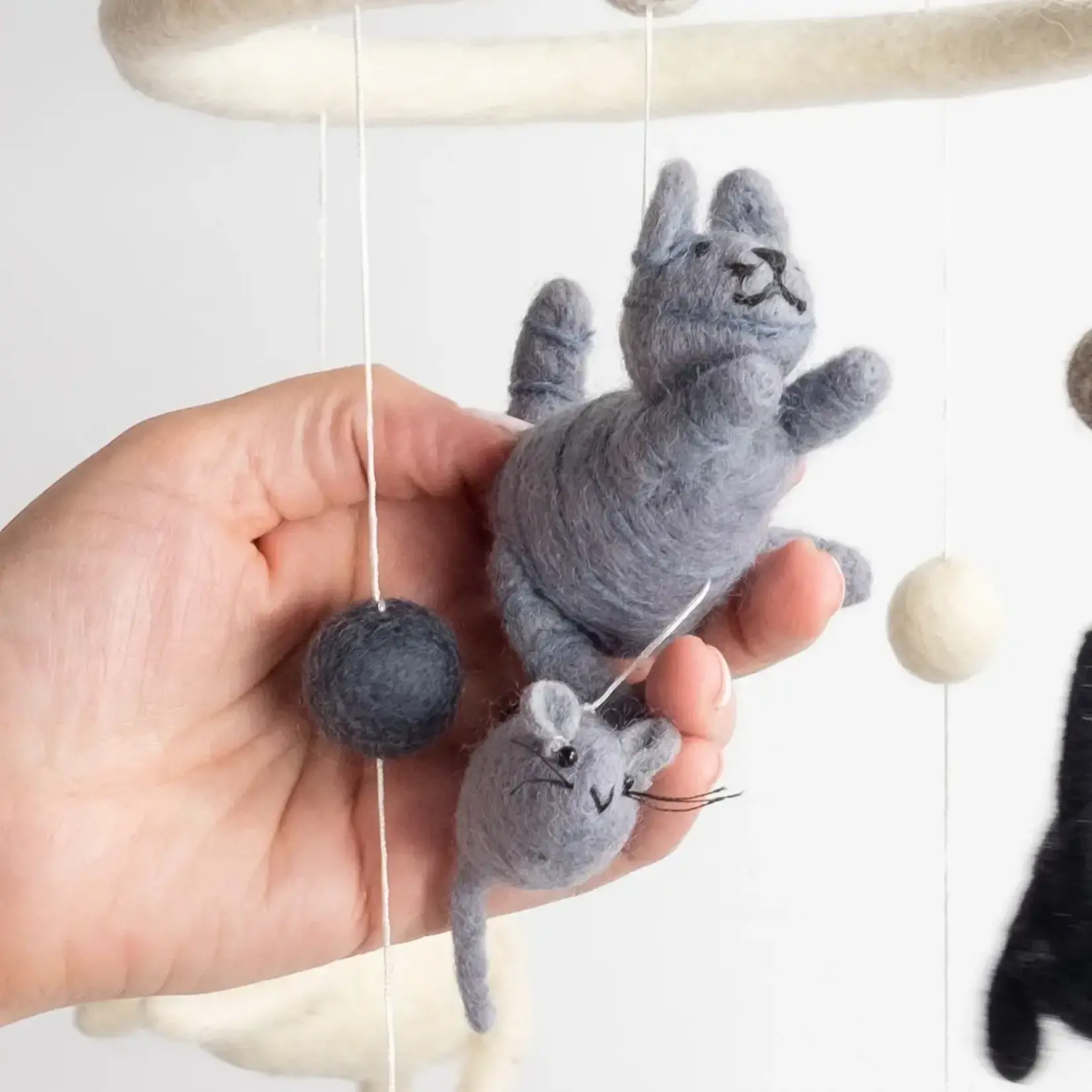 Felt Mobile - Cat & Mouse