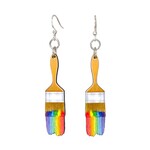 Rainbow Paintbrush Earrings