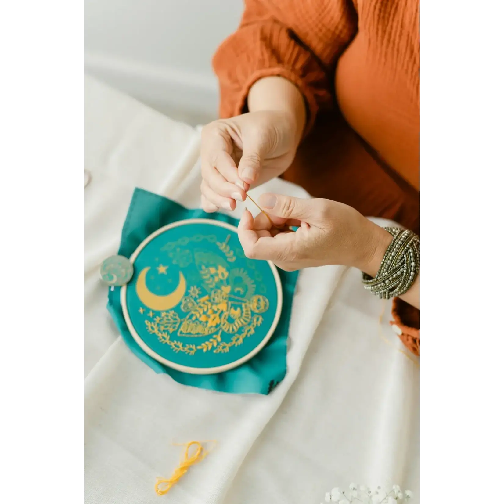 Lunar Moth Embroidery Kit