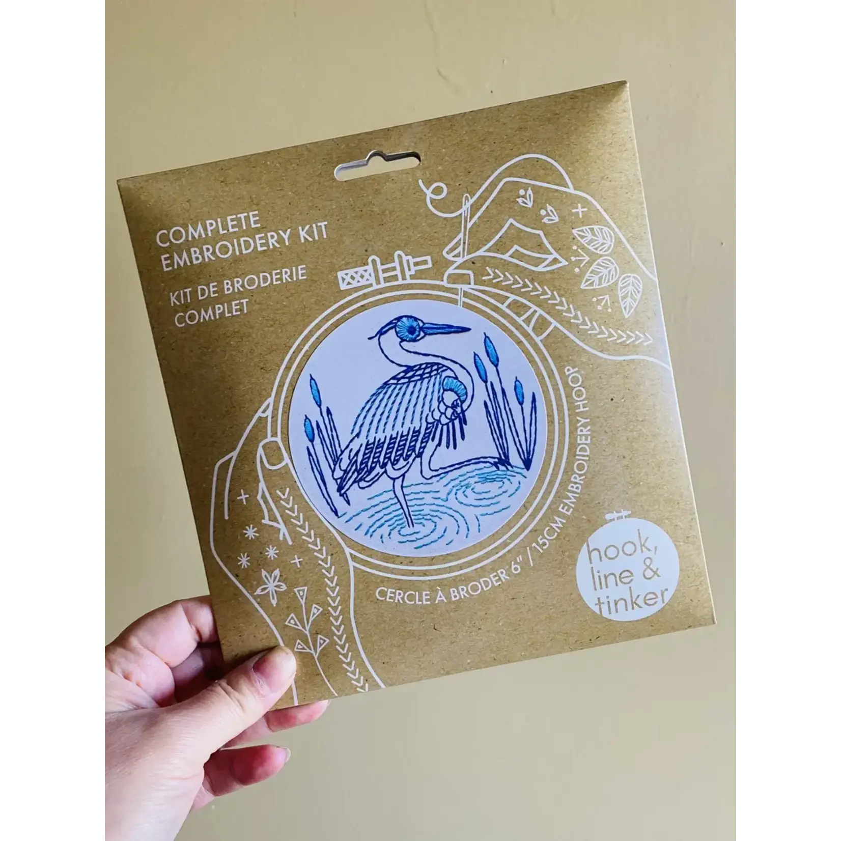 Blue Heron Complete Embroidery Kit