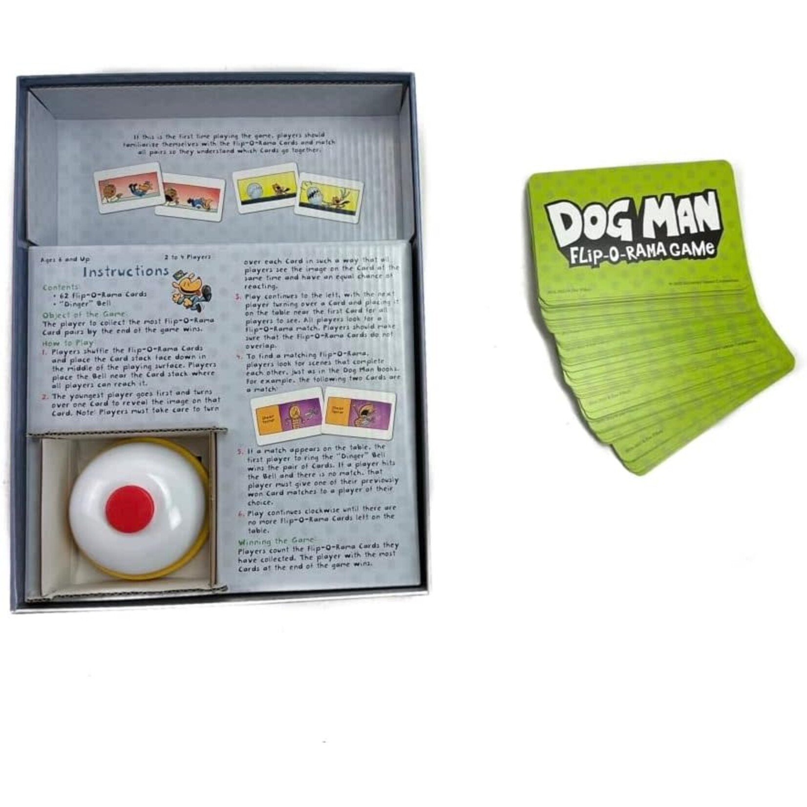 Dog Man Flip-o-Rama Card Matching Game