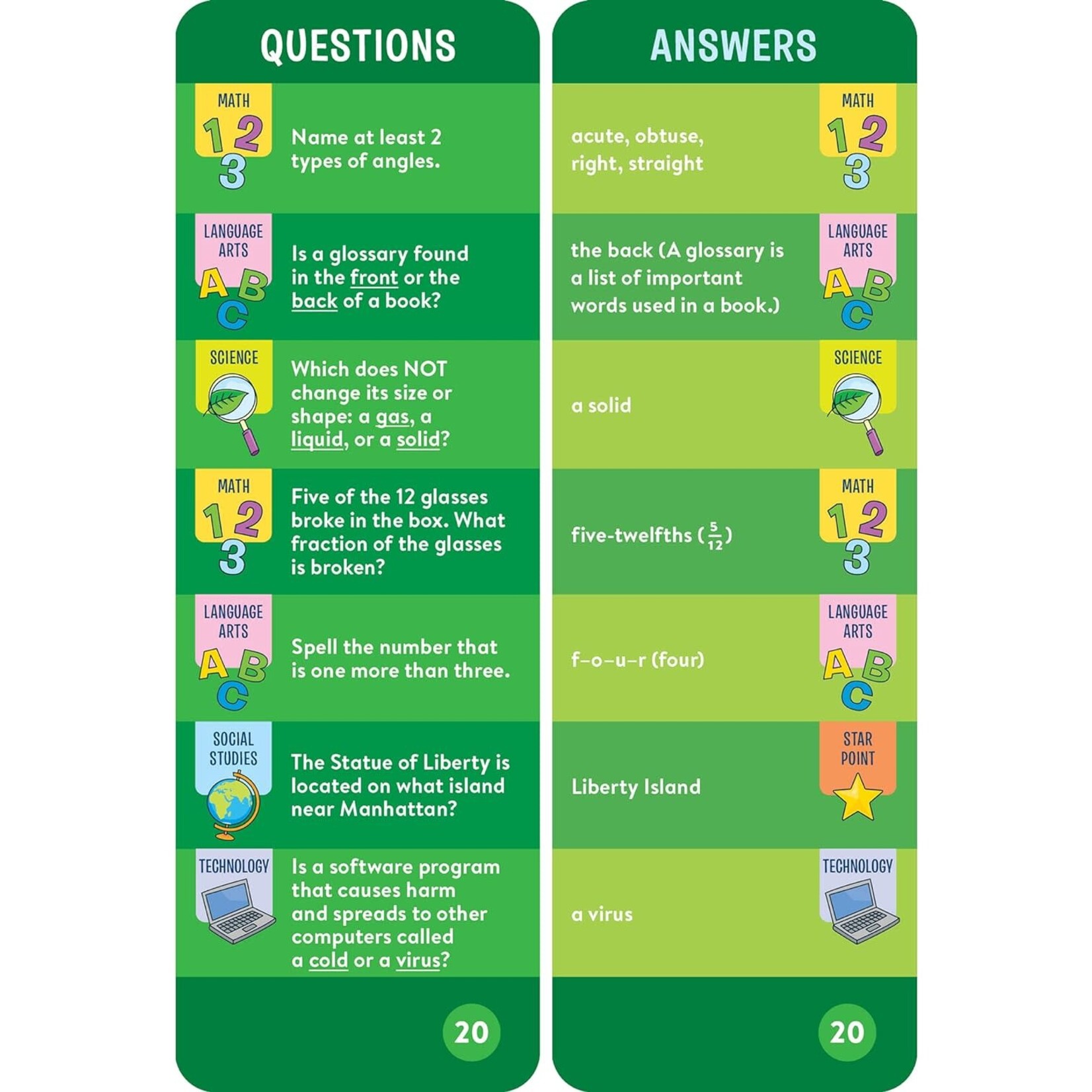 Brain Quest 3rd Grade Smart Cards Revised 5th Edition