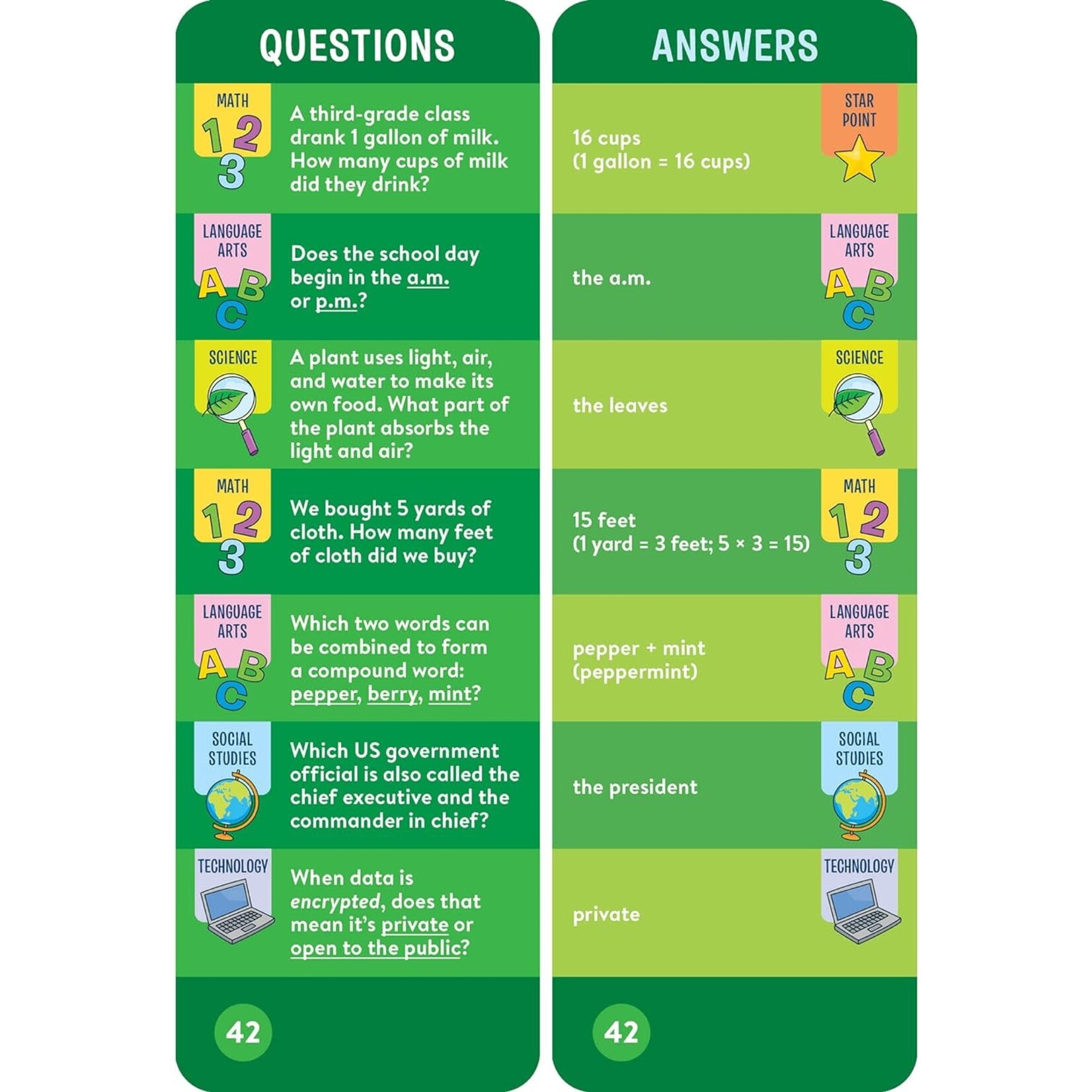 Brain Quest 3rd Grade Smart Cards Revised 5th Edition