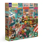 eeboo English Green Market 1000 Piece Square Puzzle